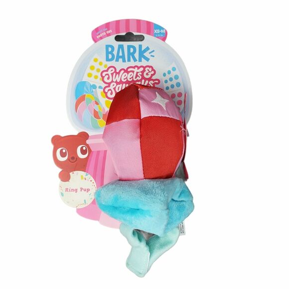 Bark Dog Toy ASMR Crinkle Squeaks Sweets XS Medium Ring Pup Candy Gift Idea - Picture 1 of 5